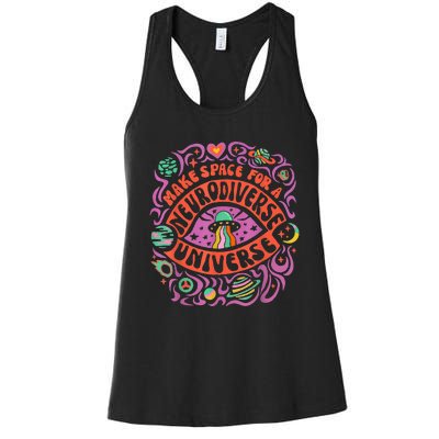 Neurodiverse Universe Neurodiversity Adhd Autism Awareness Women's Racerback Tank