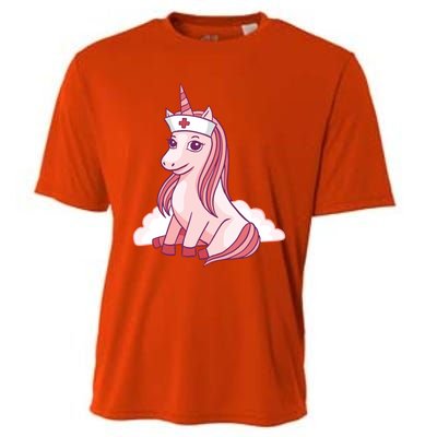 Nurse Unicorn Nursicorn Gift Cooling Performance Crew T-Shirt