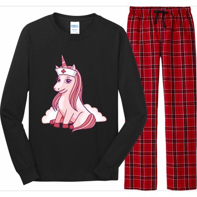 Nurse Unicorn Nursicorn Gift Long Sleeve Pajama Set