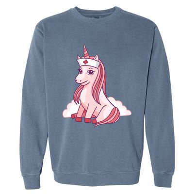 Nurse Unicorn Nursicorn Gift Garment-Dyed Sweatshirt