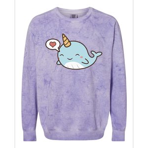 Narwhal Unicorn Of The Sea Kids Women Gifts Colorblast Crewneck Sweatshirt