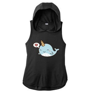 Narwhal Unicorn Of The Sea Kids Women Gifts Ladies PosiCharge Tri-Blend Wicking Draft Hoodie Tank