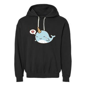 Narwhal Unicorn Of The Sea Kids Women Gifts Garment-Dyed Fleece Hoodie