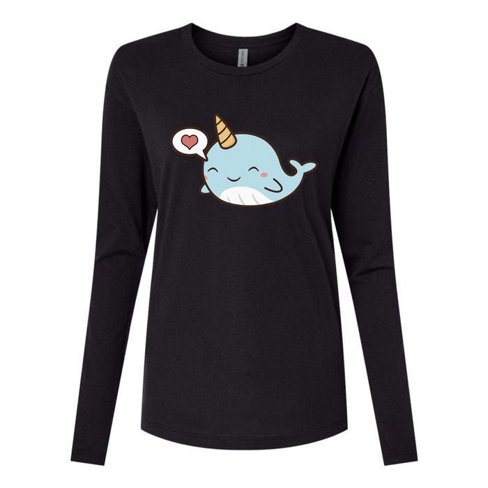 Narwhal Unicorn Of The Sea Kids Women Gifts Womens Cotton Relaxed Long Sleeve T-Shirt