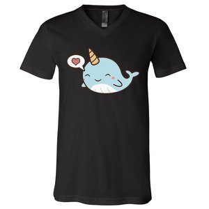 Narwhal Unicorn Of The Sea Kids Women Gifts V-Neck T-Shirt