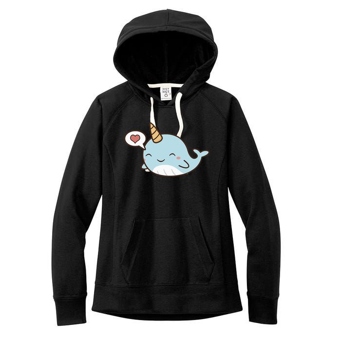 Narwhal Unicorn Of The Sea Kids Women Gifts Women's Fleece Hoodie