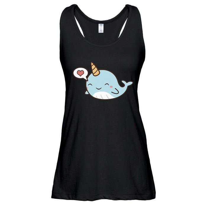 Narwhal Unicorn Of The Sea Kids Women Gifts Ladies Essential Flowy Tank