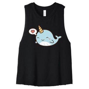 Narwhal Unicorn Of The Sea Kids Women Gifts Women's Racerback Cropped Tank