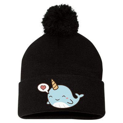 Narwhal Unicorn Of The Sea Kids Women Gifts Pom Pom 12in Knit Beanie