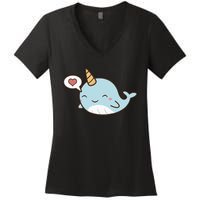 Narwhal Unicorn Of The Sea Kids Women Gifts Women's V-Neck T-Shirt