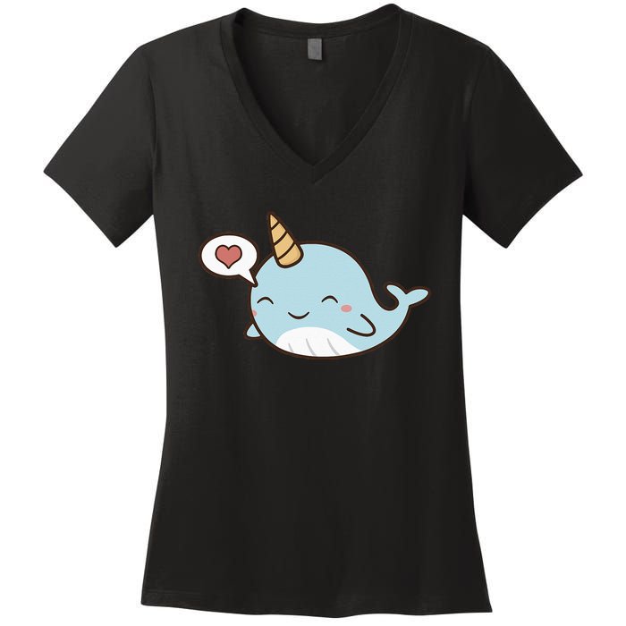 Narwhal Unicorn Of The Sea Kids Women Gifts Women's V-Neck T-Shirt