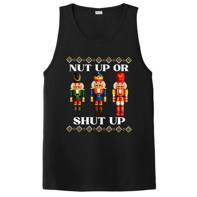 Nut Up Or Shut Up Funny & Tacky Embellished Nutcracker Xmas PosiCharge Competitor Tank