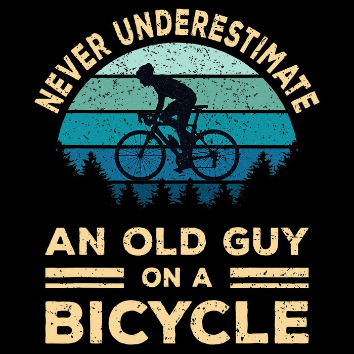 Never Underestimate Old Guy On Bicycle Cooling Performance Crew T-Shirt