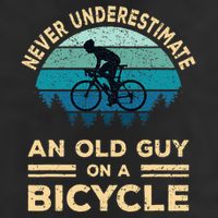 Never Underestimate Old Guy On Bicycle Adult Drive Performance Visor