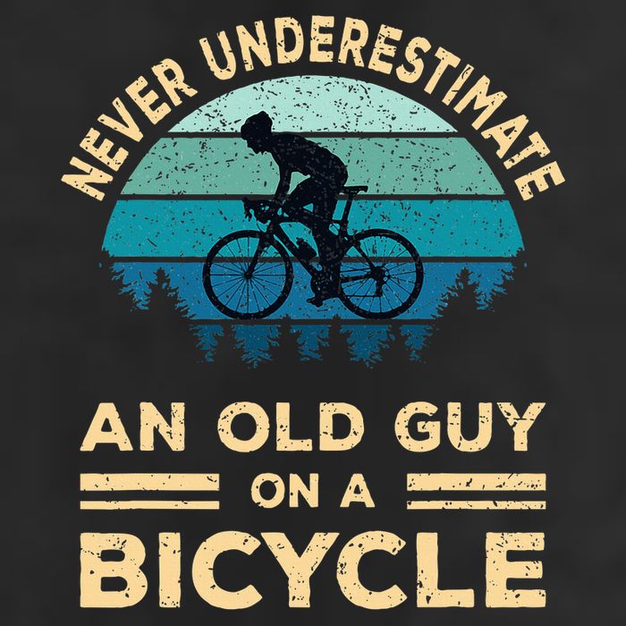Never Underestimate Old Guy On Bicycle Adult Drive Performance Visor