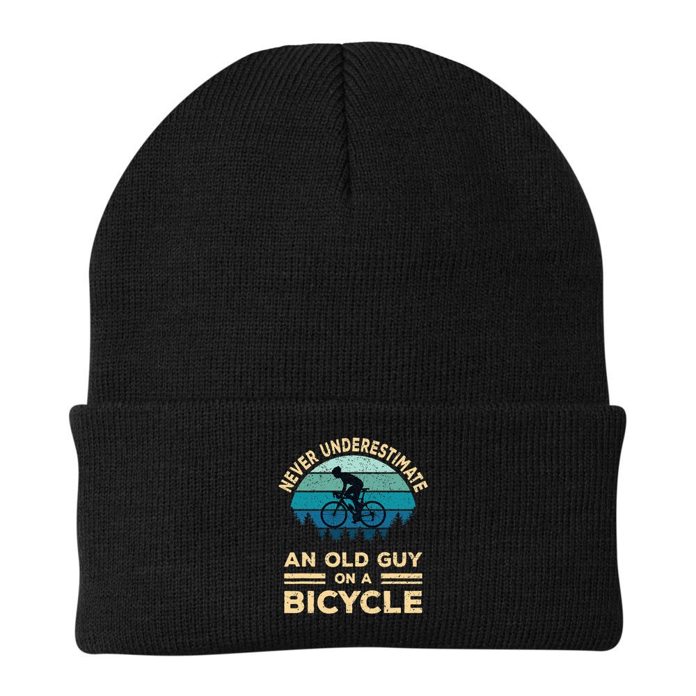 Never Underestimate Old Guy On Bicycle Beanie