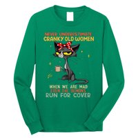 Never Underestimate Old Cranky Funny Cat Long Sleeve Shirt