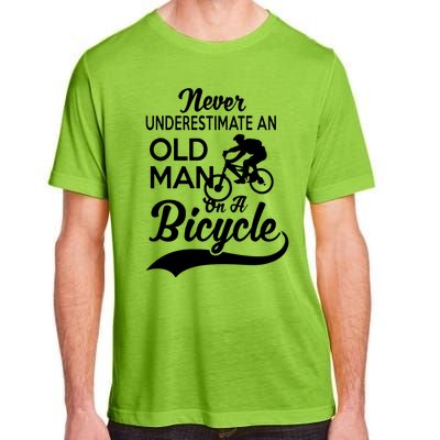 Never Underestimate Old Man Bicycle Adult ChromaSoft Performance T-Shirt