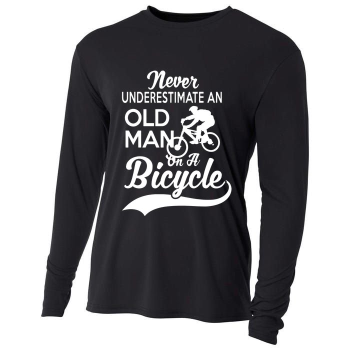 Never Underestimate Old Man Bicycle Cooling Performance Long Sleeve Crew