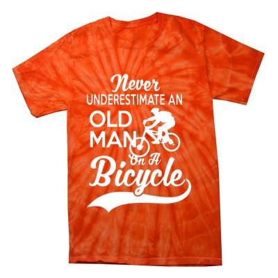 Never Underestimate Old Man Bicycle Tie-Dye T-Shirt