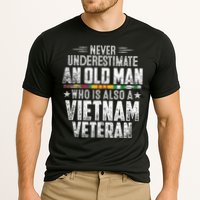 Never Underestimate OLD MAN Vietnam Veteran Dad Grandpa Cooling Performance Crew T-Shirt