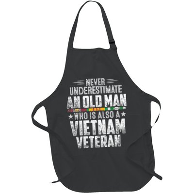 Never Underestimate OLD MAN Vietnam Veteran Dad Grandpa Apron