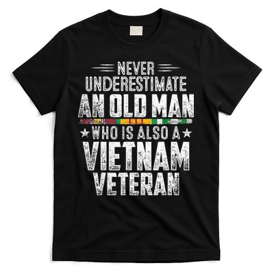 Never Underestimate OLD MAN Vietnam Veteran Dad Grandpa T-Shirt