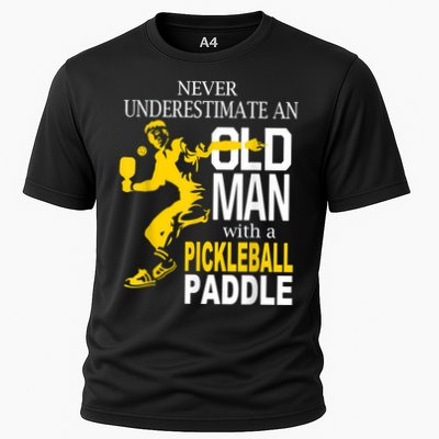 Never Underestimate Old Man With Pickleball Paddle Performance Shirt