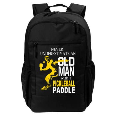 Never Underestimate Old Man With Pickleball Paddle Backpack