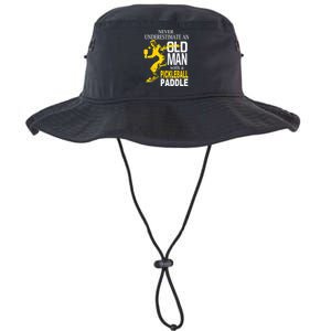 Never Underestimate Old Man With Pickleball Paddle Legacy Cool Fit Booney Bucket Hat