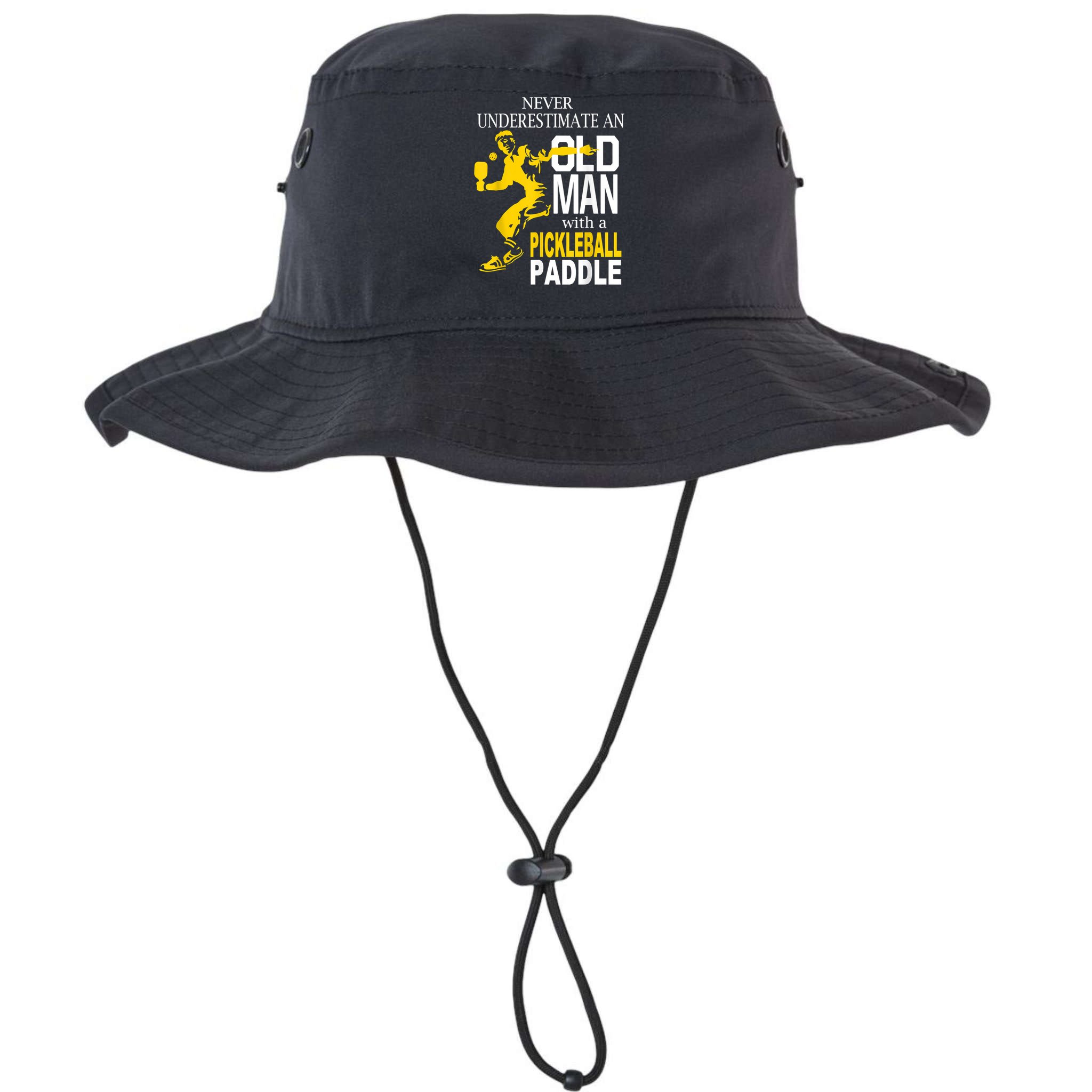 Never Underestimate Old Man With Pickleball Paddle Bucket Hat