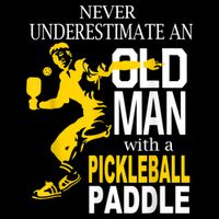 Never Underestimate Old Man With Pickleball Paddle Youth Performance Sprint T-Shirt