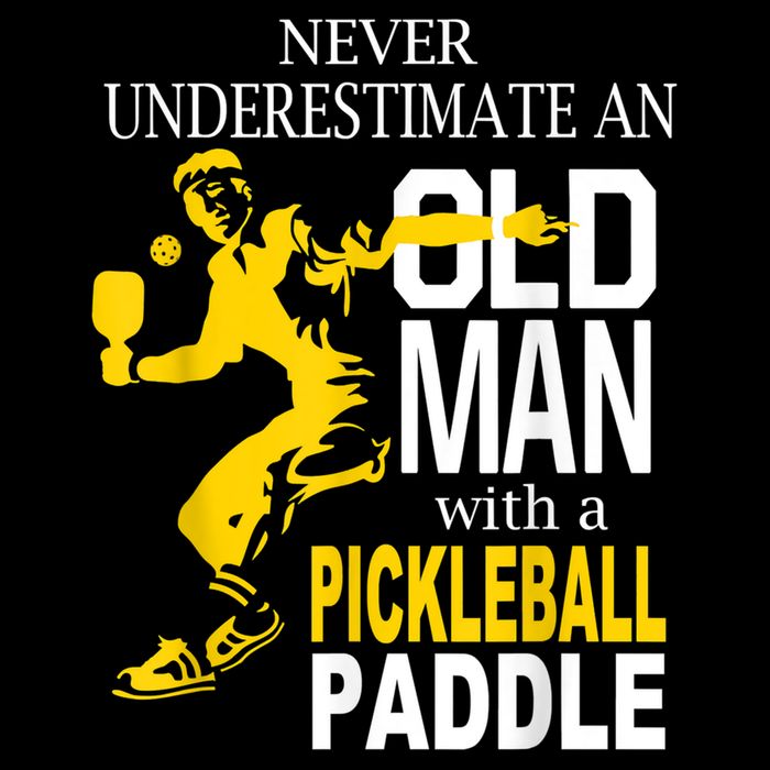 Never Underestimate Old Man With Pickleball Paddle Youth Performance Sprint T-Shirt