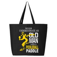 Never Underestimate Old Man With Pickleball Paddle 25L Jumbo Tote