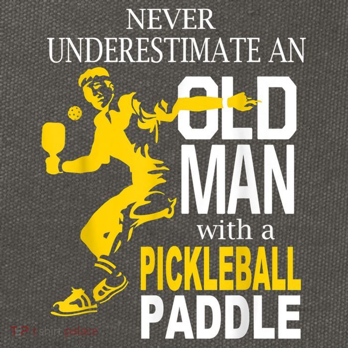 Never Underestimate Old Man With Pickleball Paddle Cotton Canvas Backpack