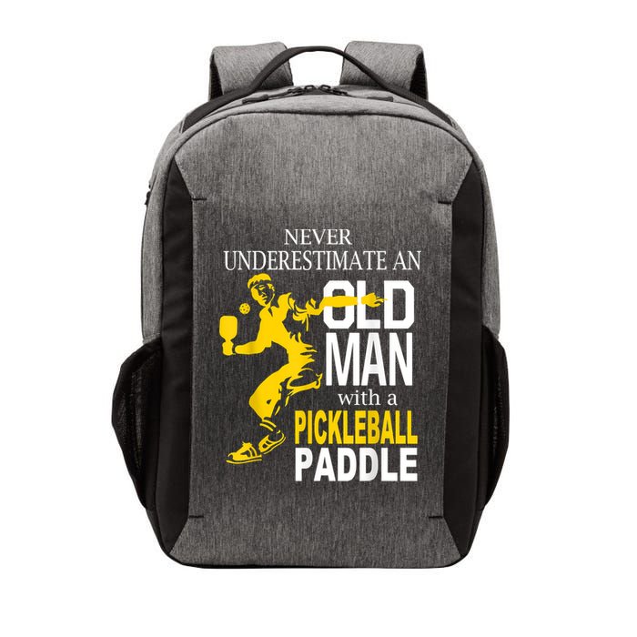 Never Underestimate Old Man With Pickleball Paddle Vector Backpack
