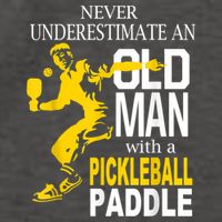 Never Underestimate Old Man With Pickleball Paddle Vector Backpack