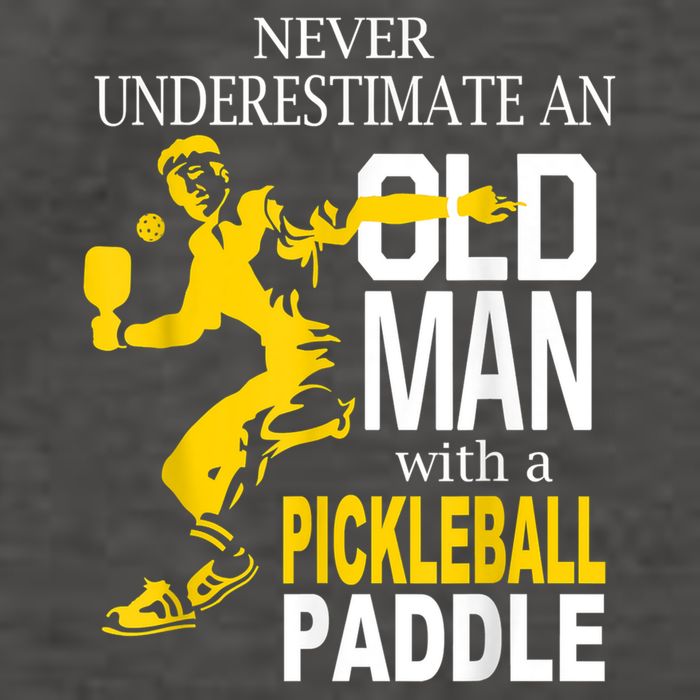 Never Underestimate Old Man With Pickleball Paddle Vector Backpack