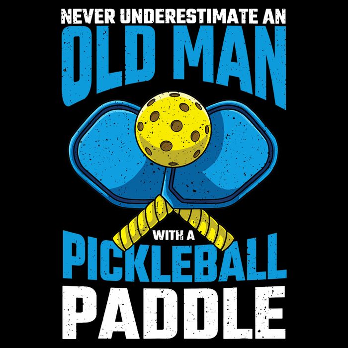 Never Underestimate Old Man Pickleball Paddle Dad Husband Backpack