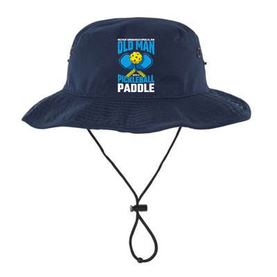 Never Underestimate Old Man Pickleball Paddle Dad Husband Bucket Hat