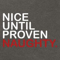 Nice Until Proven Naughty Funny Christmas Cotton Canvas Backpack