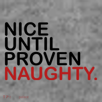 Nice Until Proven Naughty Funny Christmas Premium T-Shirt