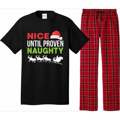 Nice Until Proven Naughty Funny Xmas Legal Advice Lawyer Cool Gift Pajama Set