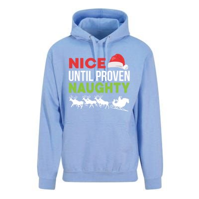 Nice Until Proven Naughty Funny Xmas Legal Advice Lawyer Cool Gift Unisex Surf Hoodie