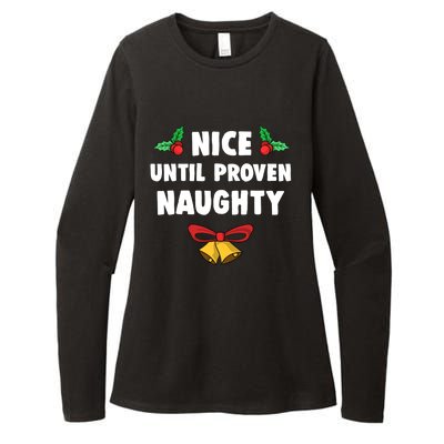 Nice Until Proven Naughty Funny Lawyer Quote Christmas Gift Womens CVC Long Sleeve Shirt