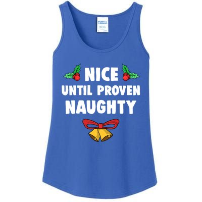 Nice Until Proven Naughty Funny Lawyer Quote Christmas Gift Ladies Essential Tank