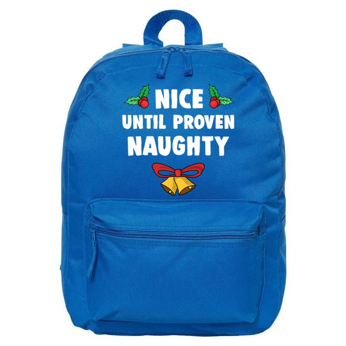 Nice Until Proven Naughty Funny Lawyer Quote Christmas Gift 16 in Basic Backpack