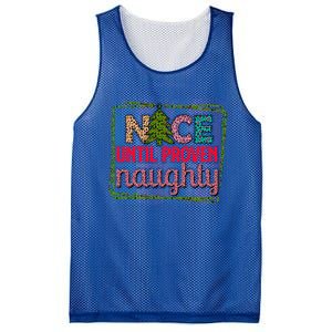 Nice Until Proven Naughty Gift Mesh Reversible Basketball Jersey Tank