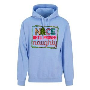 Nice Until Proven Naughty Gift Unisex Surf Hoodie