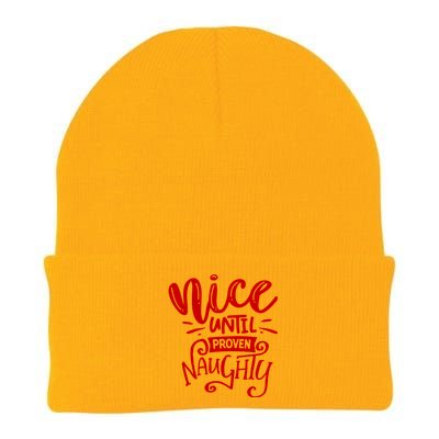 Nice Until Proven Naughty Knit Cap Winter Beanie